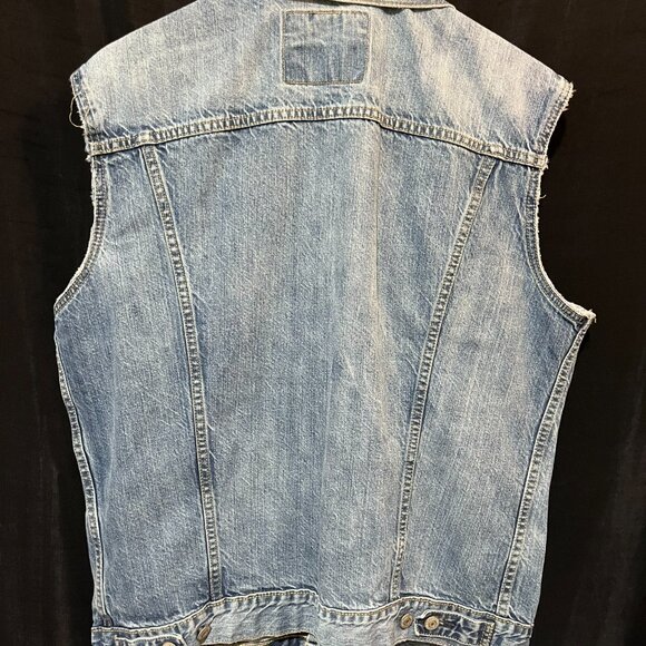 (VC) Vintage 1999 Levis 501 Red Tab Jean Trucker Vest - Picture 2 of 7
